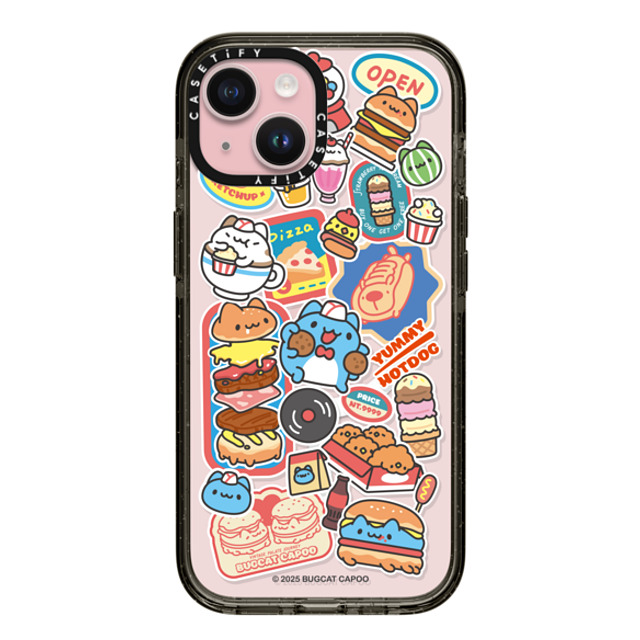 capoo x CASETiFY iPhone 15 ケース Animal,Cartoon ブラック インパクトケース MagSafe対応 Bugcat Capoo Sticker Case Father's Day capoo x CASETiFY iPhone 15 ケース Animal,Cartoon ブラック インパクトケース MagSafe対応 Bugcat Capoo Sticker Case Father's Day