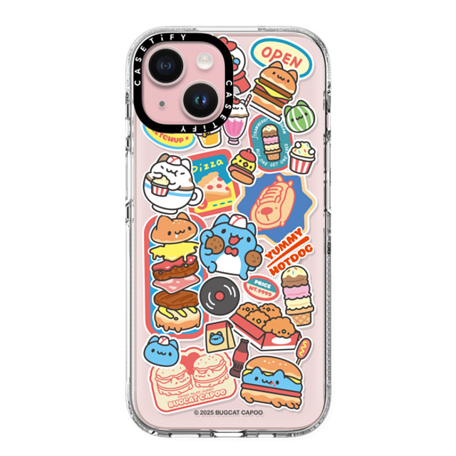 capoo x CASETiFY iPhone 15 ケース Animal,Cartoon クリア クリア ケース MagSafe対応 Bugcat Capoo Sticker Case Back to School capoo x CASETiFY iPhone 15 ケース Animal,Cartoon クリア クリア ケース MagSafe対応 Bugcat Capoo Sticker Case Back to School