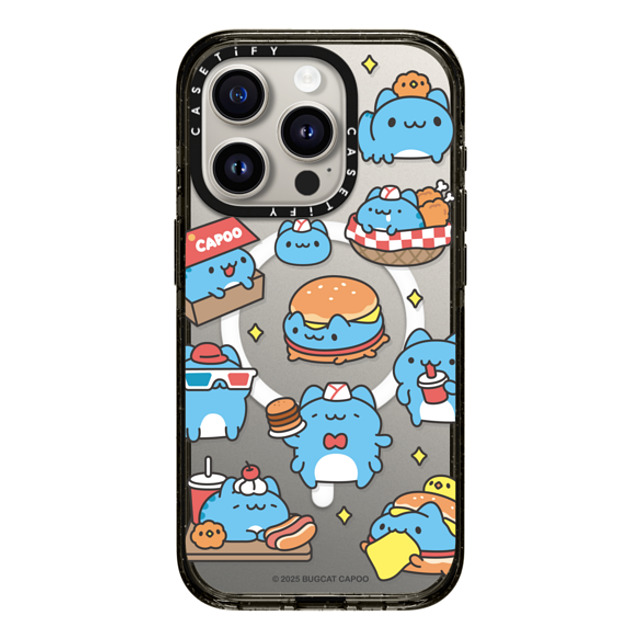 capoo x CASETiFY iPhone 15 Pro ケース Animal,Cartoon ブラック インパクトケース MagSafe対応 Bugcat Capoo Pattern Case Back to School capoo x CASETiFY iPhone 15 Pro ケース Animal,Cartoon ブラック インパクトケース MagSafe対応 Bugcat Capoo Pattern Case Back to School