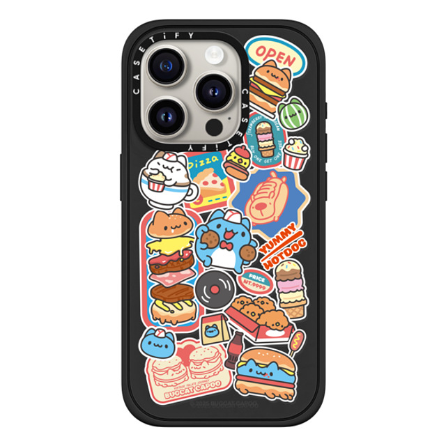 capoo x CASETiFY iPhone 15 Pro ケース Animal,Cartoon マットブラック インパクトケース MagSafe対応 Bugcat Capoo Sticker Case Back to School capoo x CASETiFY iPhone 15 Pro ケース Animal,Cartoon マットブラック インパクトケース MagSafe対応 Bugcat Capoo Sticker Case Back to School