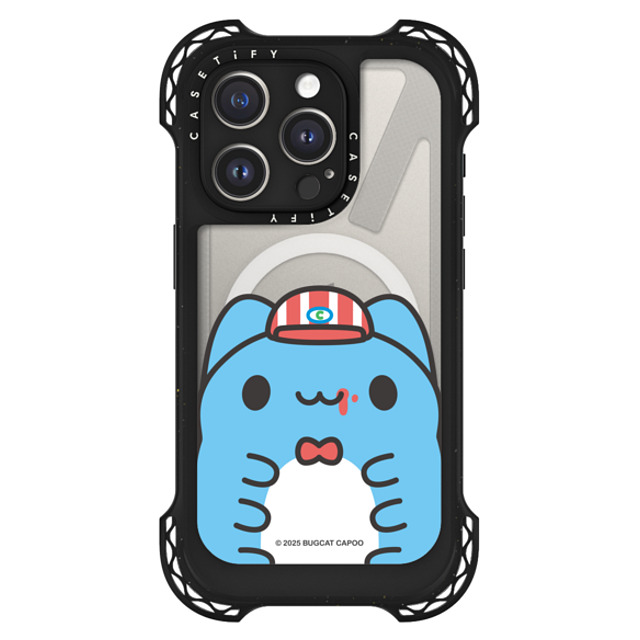 capoo x CASETiFY iPhone 15 Pro ケース Animal,Cartoon ブラック ウルトラ バウンスケース MagSafe対応 Bugcat Capoo Face Case Back to School capoo x CASETiFY iPhone 15 Pro ケース Animal,Cartoon ブラック ウルトラ バウンスケース MagSafe対応 Bugcat Capoo Face Case Back to School