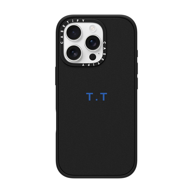 CASETiFY iPhone 16 Pro Case Matte Black Impact Case MagSafe Compatible Custom Case - T. T CASETiFY iPhone 16 Pro Case Matte Black Impact Case MagSafe Compatible Custom Case - T. T