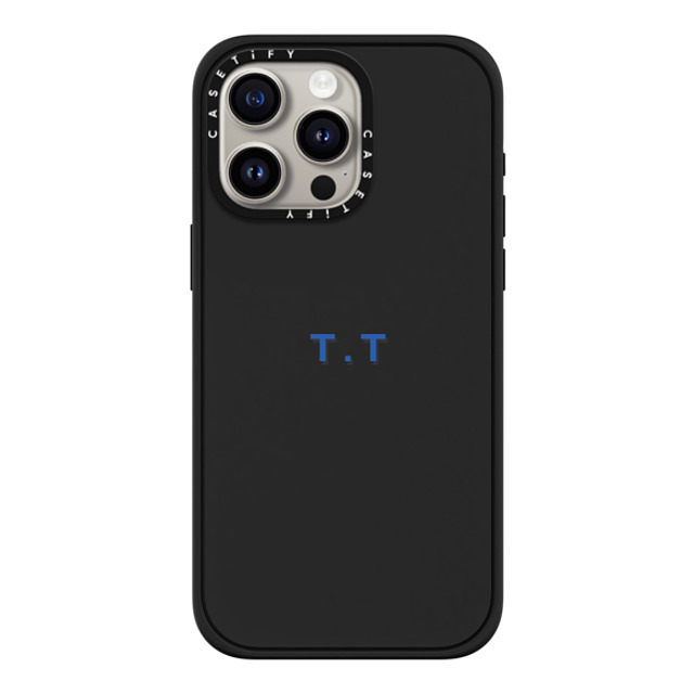 CASETiFY iPhone 15 Pro Max Case Matte Black Impact Case MagSafe Compatible Custom Case - T. T CASETiFY iPhone 15 Pro Max Case Matte Black Impact Case MagSafe Compatible Custom Case - T. T