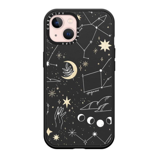 Ivory Paper Co x CASETiFY iPhone 13 ケース マットブラック インパクトケース MagSafe対応 Stargazing by Ivory Paper Co