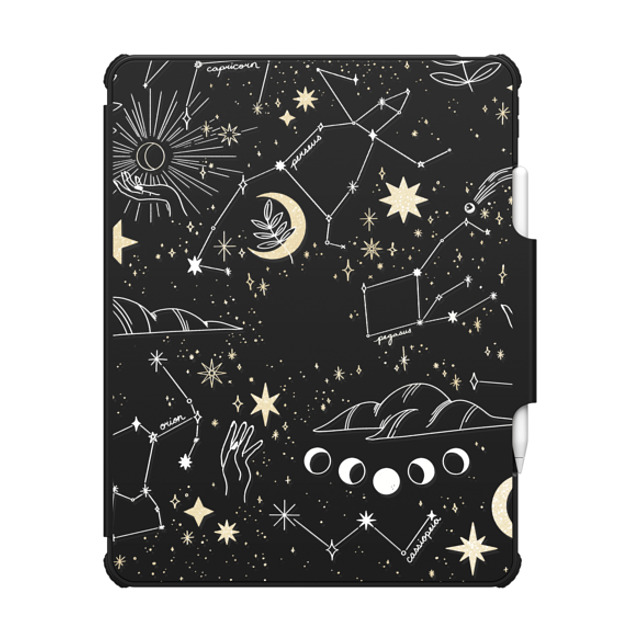 Ivory Paper Co x CASETiFY iPad Air 13-inch (M2/M3) Star,Zodiac ブラック インパクト フォリオ ケース Stargazing by Ivory Paper Co Back to School Ivory Paper Co x CASETiFY iPad Air 13-inch (M2/M3) Star,Zodiac ブラック インパクト フォリオ ケース Stargazing by Ivory Paper Co Back to School