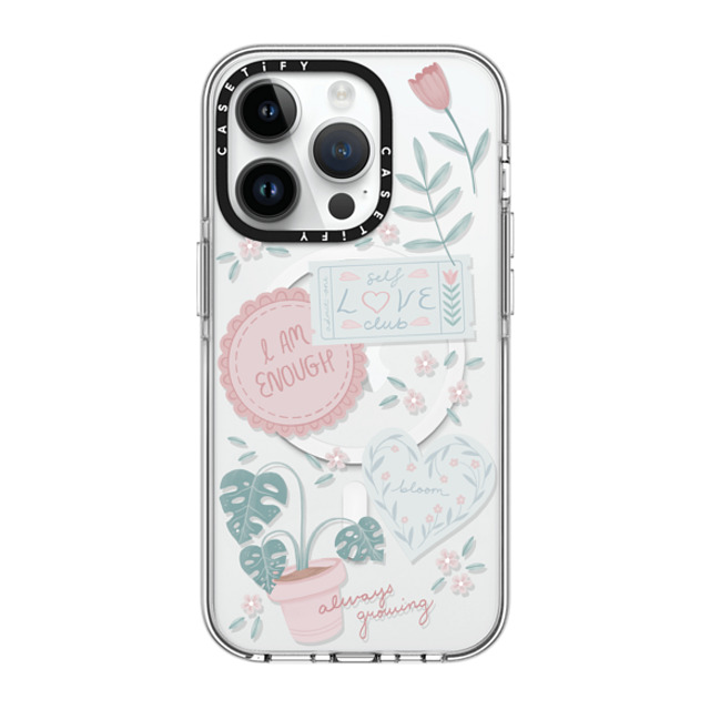 Ivory Paper Co x CASETiFY iPhone 14 Pro Case Clear Clear Case MagSafe Compatible Self-Care Stickers by Ivory Paper Co Ivory Paper Co x CASETiFY iPhone 14 Pro Case Clear Clear Case MagSafe Compatible Self-Care Stickers by Ivory Paper Co