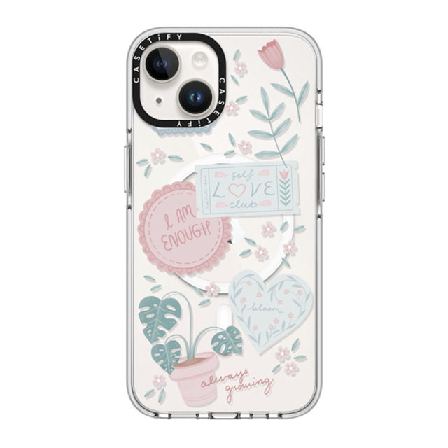 Ivory Paper Co x CASETiFY iPhone 14 Case Clear Clear Case MagSafe Compatible Self-Care Stickers by Ivory Paper Co Ivory Paper Co x CASETiFY iPhone 14 Case Clear Clear Case MagSafe Compatible Self-Care Stickers by Ivory Paper Co