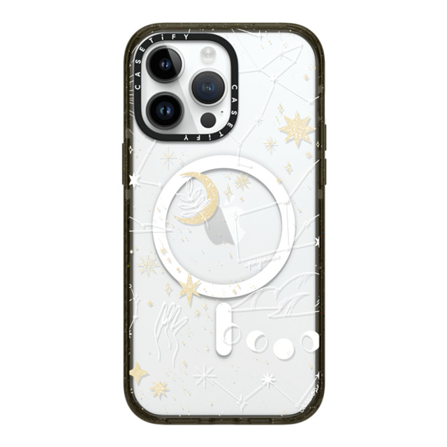 Ivory Paper Co x CASETiFY iPhone 14 Pro Max ケース ブラック インパクトケース MagSafe対応 Stargazing by Ivory Paper Co