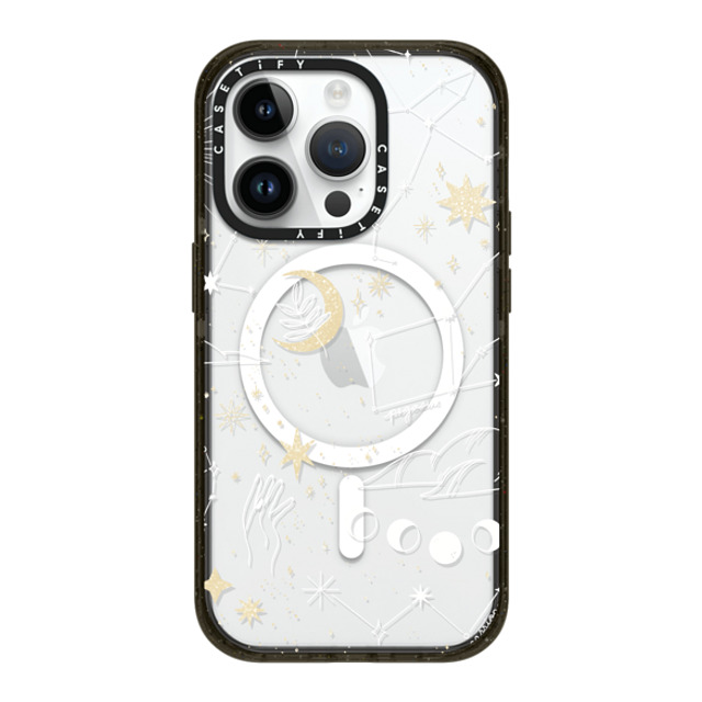 Ivory Paper Co x CASETiFY iPhone 14 Pro ケース ブラック インパクトケース MagSafe対応 Stargazing by Ivory Paper Co