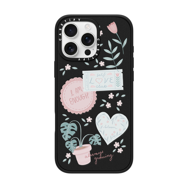 Ivory Paper Co x CASETiFY iPhone 16 Pro Max ケース マットブラック インパクトケース Self-Care Stickers by Ivory Paper Co