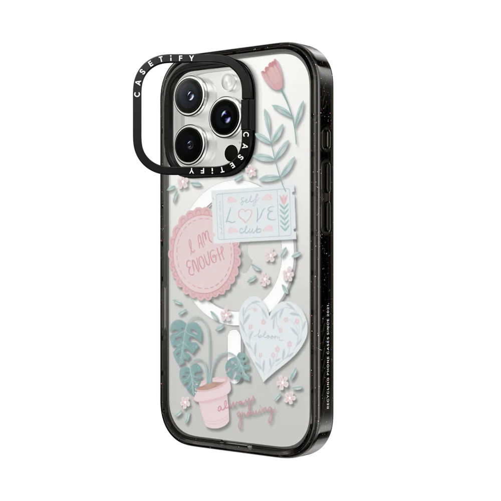 Impact Ring Stand iPhone 16 Pro Max Case MagSafe Compatible - Self-Care Stickers by Ivory Paper Co