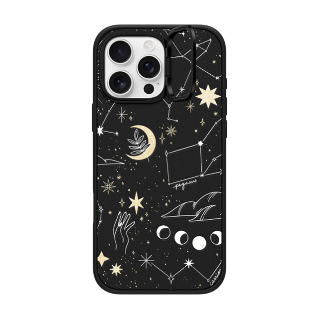 Ivory Paper Co x CASETiFY iPhone 16 Pro Max ケース マットブラック インパクトリングスタンドケース MagSafe対応 Stargazing by Ivory Paper Co