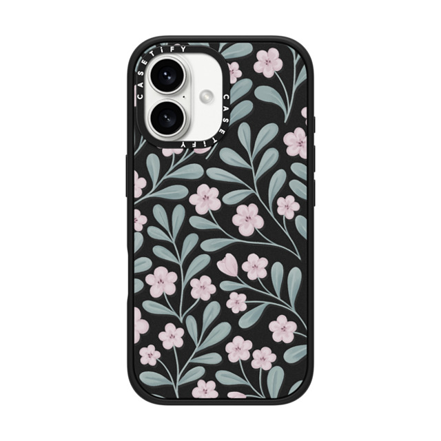 Ivory Paper Co x CASETiFY iPhone 16 Case Matte Black Impact Case Posie by Ivory Paper Co Ivory Paper Co x CASETiFY iPhone 16 Case Matte Black Impact Case Posie by Ivory Paper Co