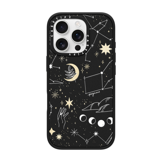 Ivory Paper Co x CASETiFY iPhone 16 Pro ケース マットブラック インパクトケース MagSafe対応 Stargazing by Ivory Paper Co