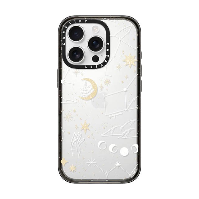 Ivory Paper Co x CASETiFY iPhone 16 Pro ケース ブラック インパクトケース Stargazing by Ivory Paper Co