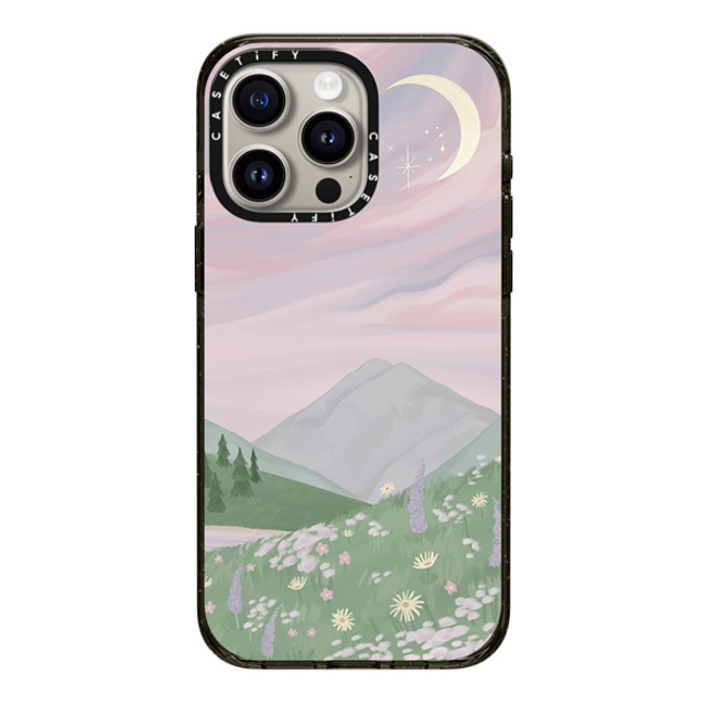 Ivory Paper Co x CASETiFY iPhone 15 Pro Max Case Floral,Cloud Black Impact Case MagSafe Compatible Twilight Mountains by Ivory Paper Co Mother's Day Ivory Paper Co x CASETiFY iPhone 15 Pro Max Case Floral,Cloud Black Impact Case MagSafe Compatible Twilight Mountains by Ivory Paper Co Mother's Day