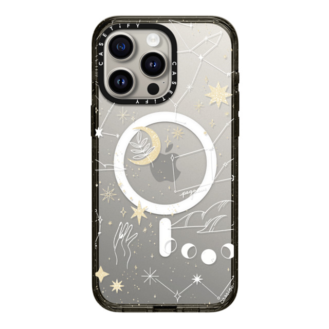 Ivory Paper Co x CASETiFY iPhone 15 Pro Max ケース ブラック インパクトケース MagSafe対応 Stargazing by Ivory Paper Co