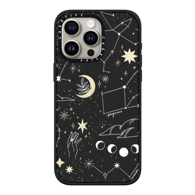 Ivory Paper Co x CASETiFY iPhone 15 Pro Max ケース マットブラック インパクトケース MagSafe対応 Stargazing by Ivory Paper Co