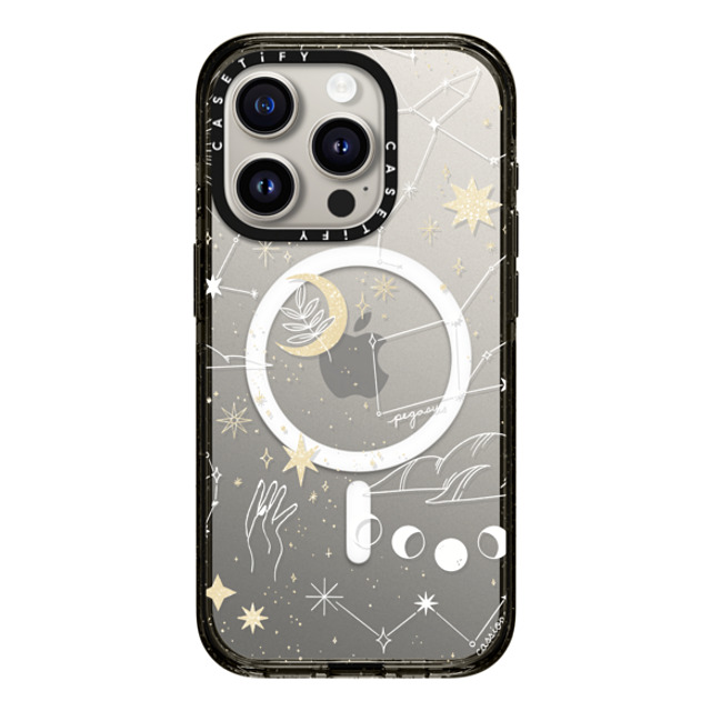 Ivory Paper Co x CASETiFY iPhone 15 Pro ケース ブラック インパクトケース MagSafe対応 Stargazing by Ivory Paper Co