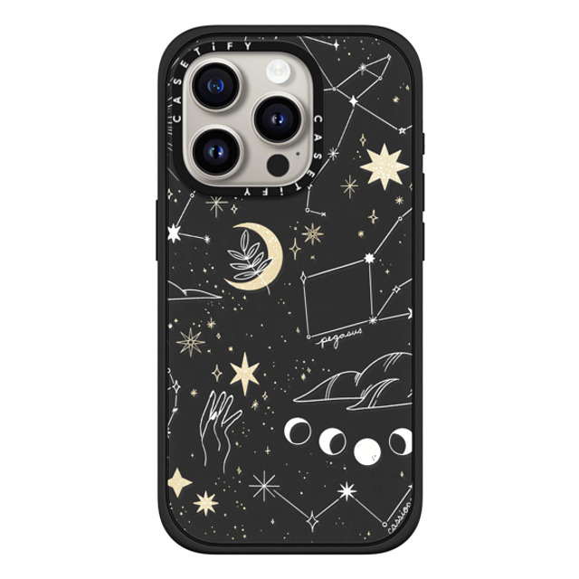 Ivory Paper Co x CASETiFY iPhone 15 Pro ケース マットブラック インパクトケース MagSafe対応 Stargazing by Ivory Paper Co