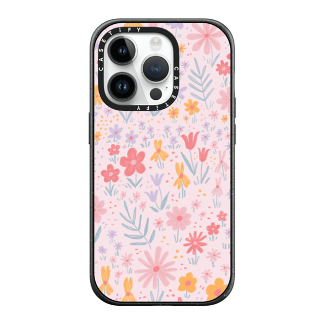 Ivory Paper Co x CASETiFY iPhone 14 Pro ケース マットブラック インパクトケース MagSafe対応 Maddie's Florals by Ivory Paper Co