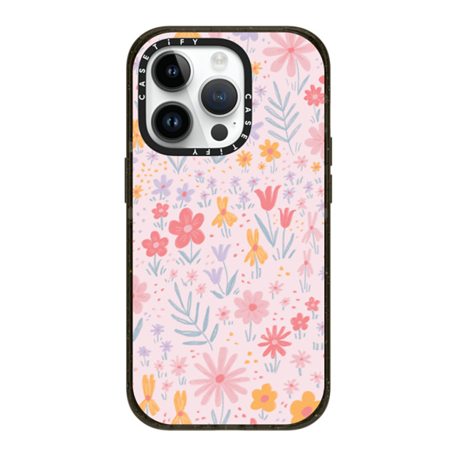 Ivory Paper Co x CASETiFY iPhone 14 Pro ケース ブラック インパクトケース MagSafe対応 Maddie's Florals by Ivory Paper Co