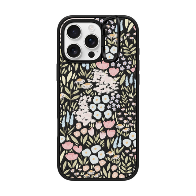 Ivory Paper Co x CASETiFY iPhone 16 Pro Max ケース マットブラック インパクトリングスタンドケース MagSafe対応 Eleanor by Ivory Paper Co