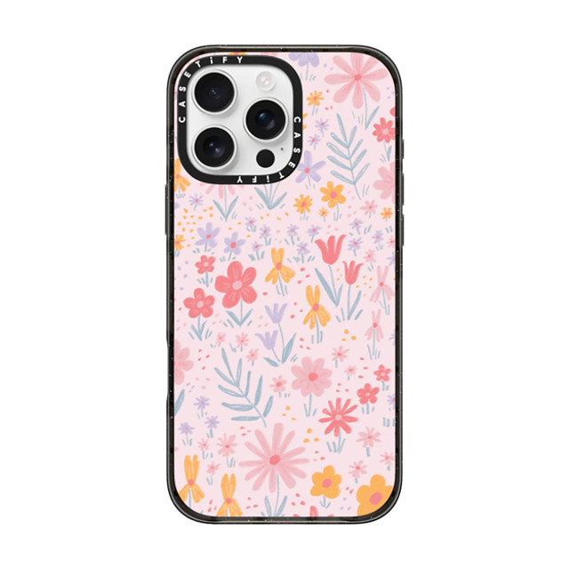 Ivory Paper Co x CASETiFY iPhone 16 Pro Max ケース ブラック インパクトケース MagSafe対応 Maddie's Florals by Ivory Paper Co