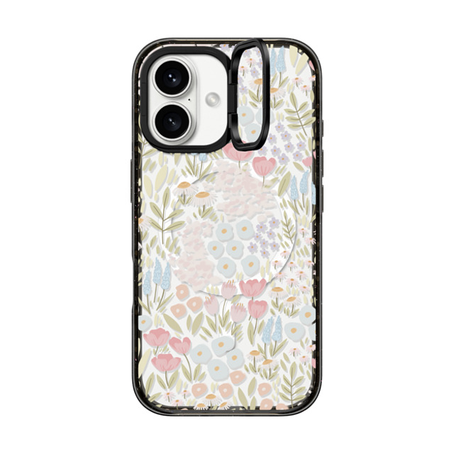 Ivory Paper Co x CASETiFY iPhone 16 ケース ブラック インパクトリングスタンドケース MagSafe対応 Eleanor by Ivory Paper Co