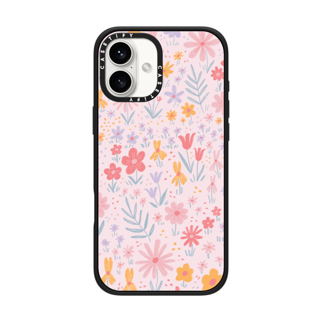 Ivory Paper Co x CASETiFY iPhone 16 Plus ケース マットブラック インパクトケース MagSafe対応 Maddie's Florals by Ivory Paper Co