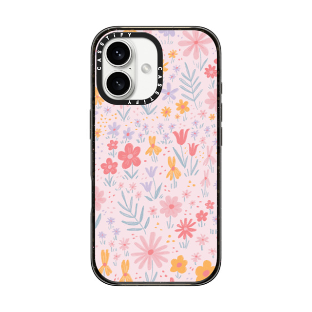 Ivory Paper Co x CASETiFY iPhone 16 ケース ブラック インパクトケース MagSafe対応 Maddie's Florals by Ivory Paper Co