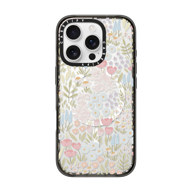 Ivory Paper Co x CASETiFY iPhone 16 Pro ケース ブラック インパクトケース MagSafe対応 Eleanor by Ivory Paper Co