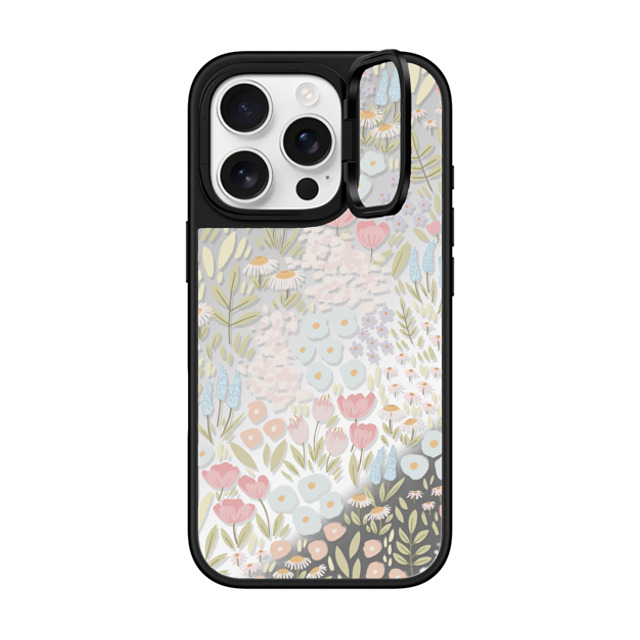 Ivory Paper Co x CASETiFY iPhone 16 Pro Case Silver on Black ミラー リングスタンドケース MagSafe対応 Eleanor by Ivory Paper Co Ivory Paper Co x CASETiFY iPhone 16 Pro Case Silver on Black ミラー リングスタンドケース MagSafe対応 Eleanor by Ivory Paper Co
