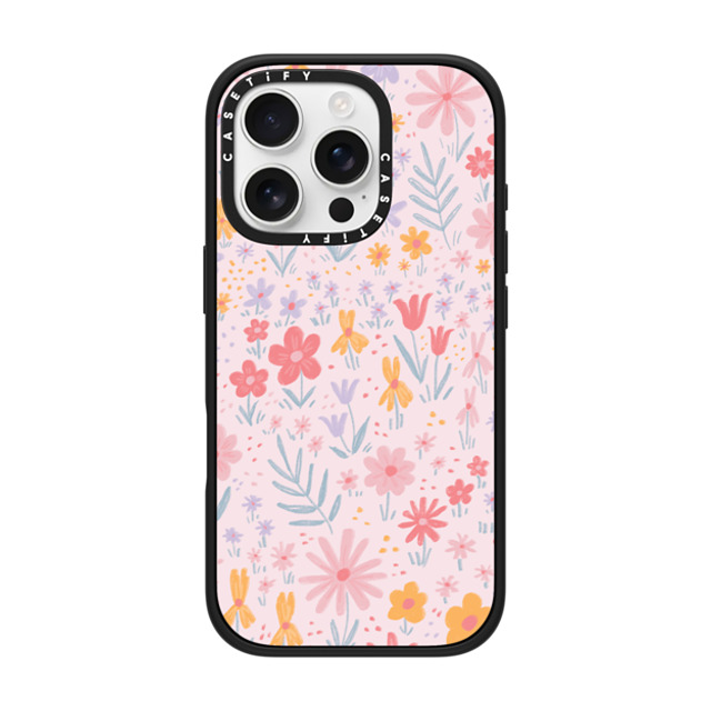 Ivory Paper Co x CASETiFY iPhone 16 Pro ケース マットブラック インパクトケース MagSafe対応 Maddie's Florals by Ivory Paper Co