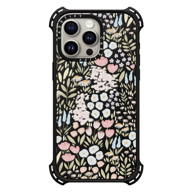 Ivory Paper Co x CASETiFY iPhone 15 Pro Max Case Floral,Pattern Matte Black バウンスケース Eleanor by Ivory Paper Co Back to School Ivory Paper Co x CASETiFY iPhone 15 Pro Max Case Floral,Pattern Matte Black バウンスケース Eleanor by Ivory Paper Co Back to School