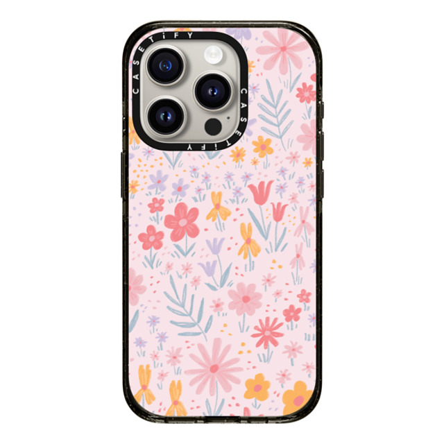 Ivory Paper Co x CASETiFY iPhone 15 Pro ケース ブラック インパクトケース Maddie's Florals by Ivory Paper Co