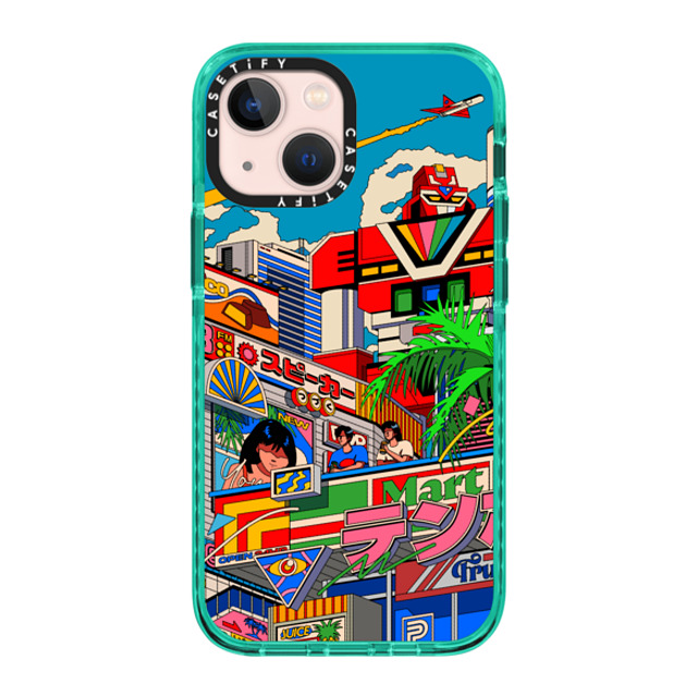 Ardhira Putra x CASETiFY iPhone 13 Mini ケース ティール インパクトケース CITY BREEZE