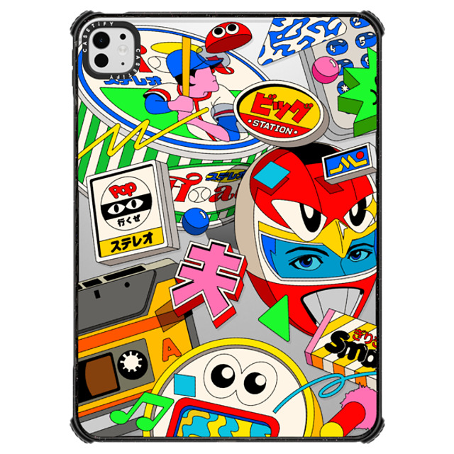 "Ardhira Putra x CASETiFY iPad Pro 11" (M4) Anime,Pop Art ブラック iPad インパクト ケース BUBBLE POP Back to School" "Ardhira Putra x CASETiFY iPad Pro 11" (M4) Anime,Pop Art ブラック iPad インパクト ケース BUBBLE POP Back to School"