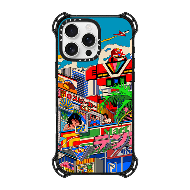 Ardhira Putra x CASETiFY iPhone 16 Pro Max ケース ブラック バウンスケース CITY BREEZE