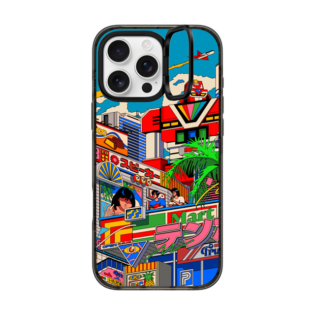 Ardhira Putra x CASETiFY iPhone 16 Pro Max ケース ブラック インパクトリングスタンドケース MagSafe対応 CITY BREEZE