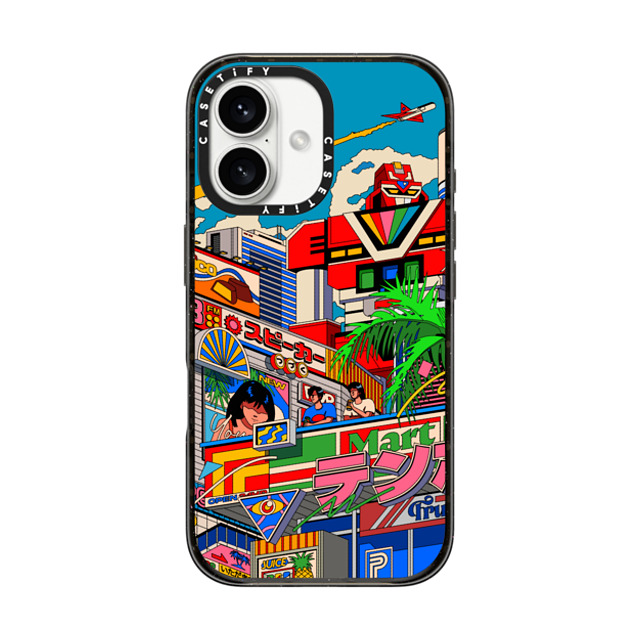 Ardhira Putra x CASETiFY iPhone 16 ケース ブラック インパクトケース MagSafe対応 CITY BREEZE