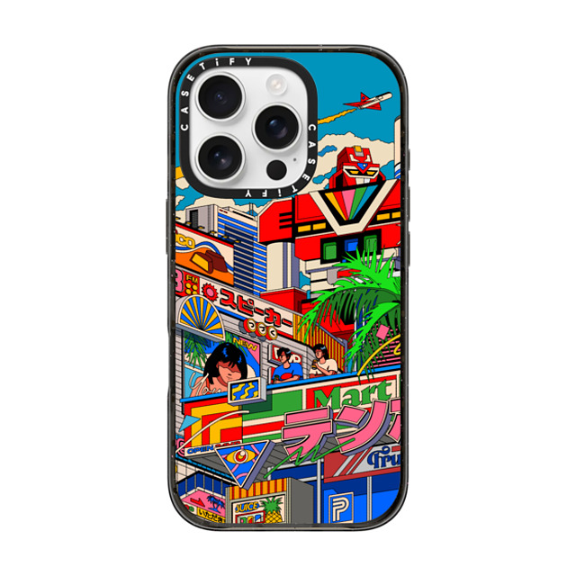 Ardhira Putra x CASETiFY iPhone 16 Pro ケース ブラック インパクトケース MagSafe対応 CITY BREEZE