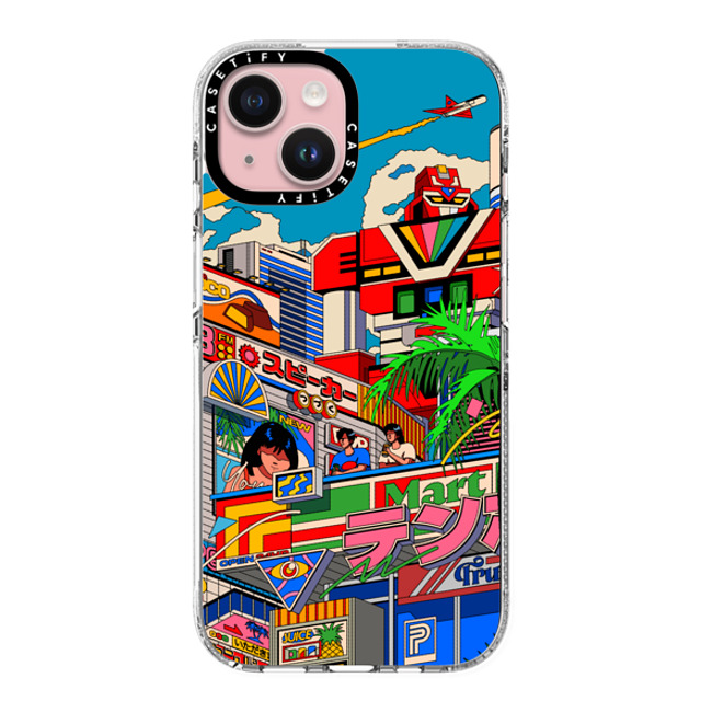 Ardhira Putra x CASETiFY iPhone 15 ケース クリア クリア ケース MagSafe対応 CITY BREEZE