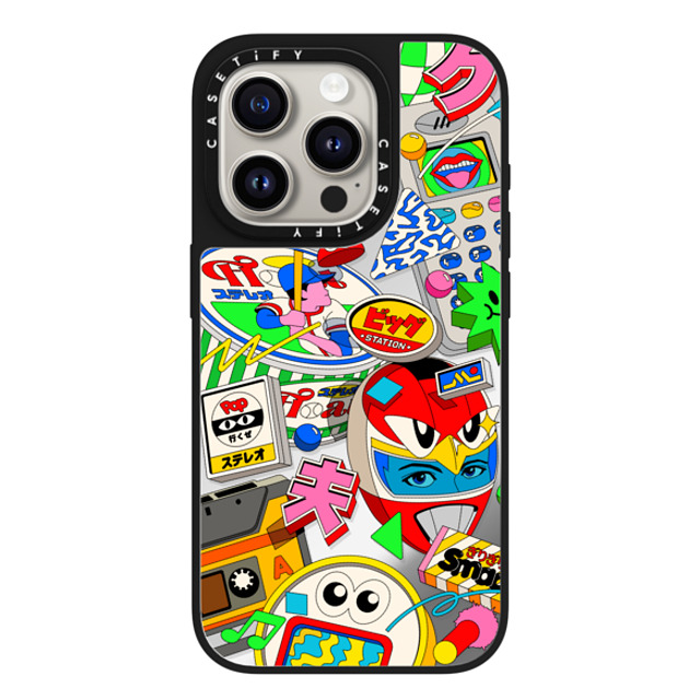 Ardhira Putra x CASETiFY iPhone 15 Pro Case Silver on Black ミラーケース MagSafe対応 BUBBLE POP Ardhira Putra x CASETiFY iPhone 15 Pro Case Silver on Black ミラーケース MagSafe対応 BUBBLE POP