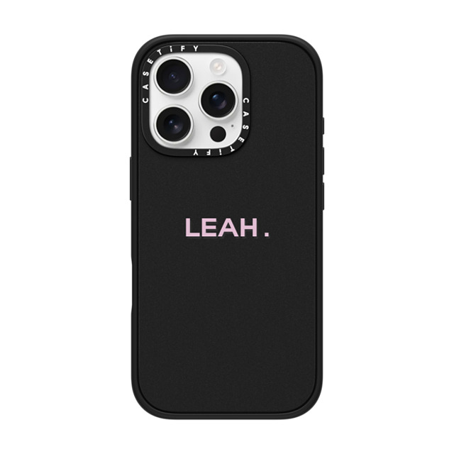 CASETiFY iPhone 16 Pro Case Matte Black Impact Case Custom Case - Leah. CASETiFY iPhone 16 Pro Case Matte Black Impact Case Custom Case - Leah.