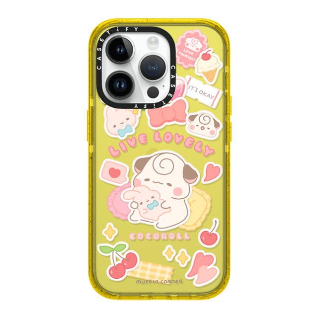 Muffin Corner x CASETiFY iPhone 14 Pro Case イエロー Impact Case Cocoroll Live Lovely Back to School Muffin Corner x CASETiFY iPhone 14 Pro Case イエロー Impact Case Cocoroll Live Lovely Back to School