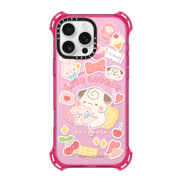 Muffin Corner x CASETiFY iPhone 16 Pro Max Case プリムローズ ピンク バウンスケース Cocoroll Live Lovely Muffin Corner x CASETiFY iPhone 16 Pro Max Case プリムローズ ピンク バウンスケース Cocoroll Live Lovely