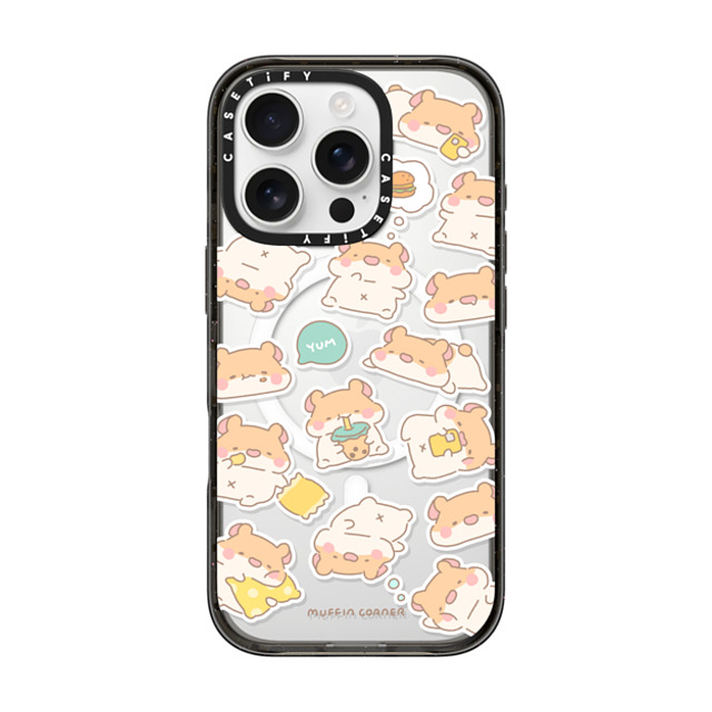 Muffin Corner x CASETiFY iPhone 16 Pro Case Black Impact Case MagSafe Compatible Relax with Muffinmaru Mother's Day Muffin Corner x CASETiFY iPhone 16 Pro Case Black Impact Case MagSafe Compatible Relax with Muffinmaru Mother's Day