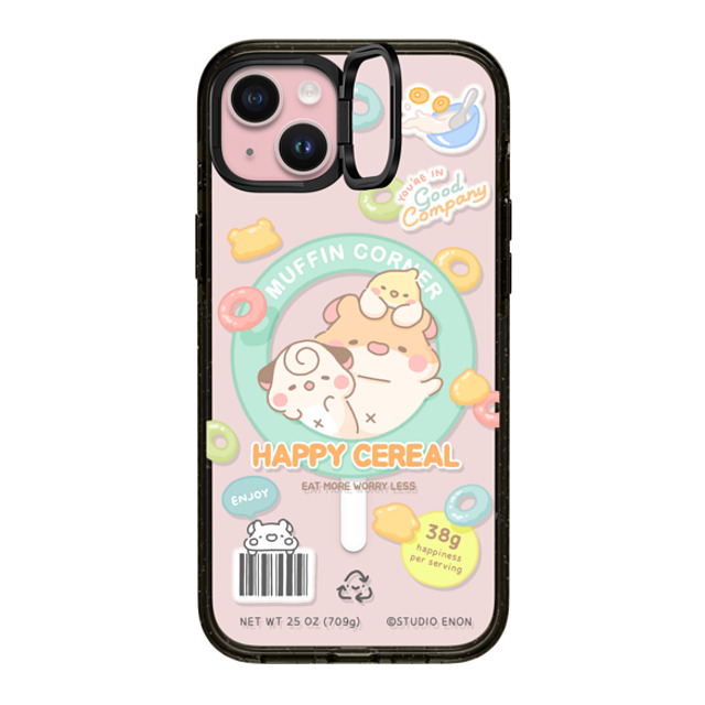Muffin Corner x CASETiFY iPhone 15 Plus Case Black インパクトリングスタンドケース MagSafe対応 Happy Cereal Father's Day Muffin Corner x CASETiFY iPhone 15 Plus Case Black インパクトリングスタンドケース MagSafe対応 Happy Cereal Father's Day
