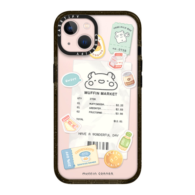 Muffin Corner x CASETiFY iPhone 13 ケース ブラック インパクトケース Muffinmaru's Konbini by Muffin Corner